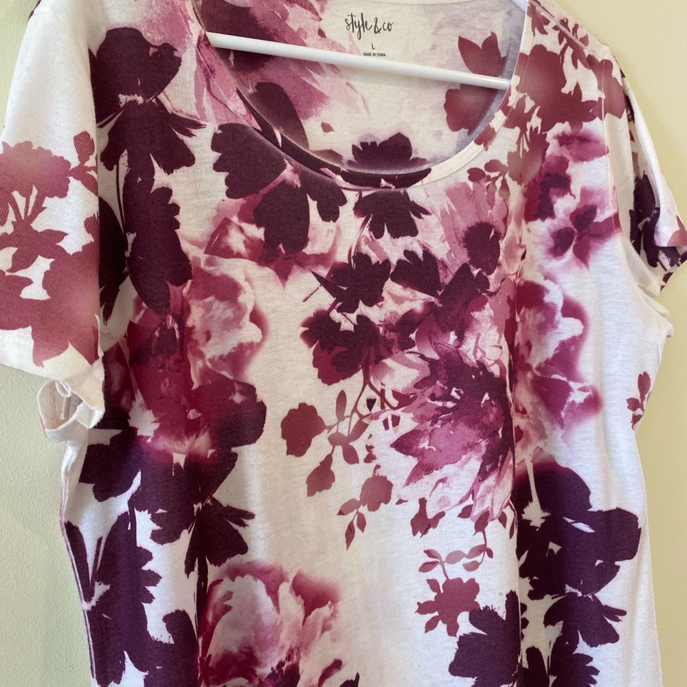 Pink Floral Pattern Top